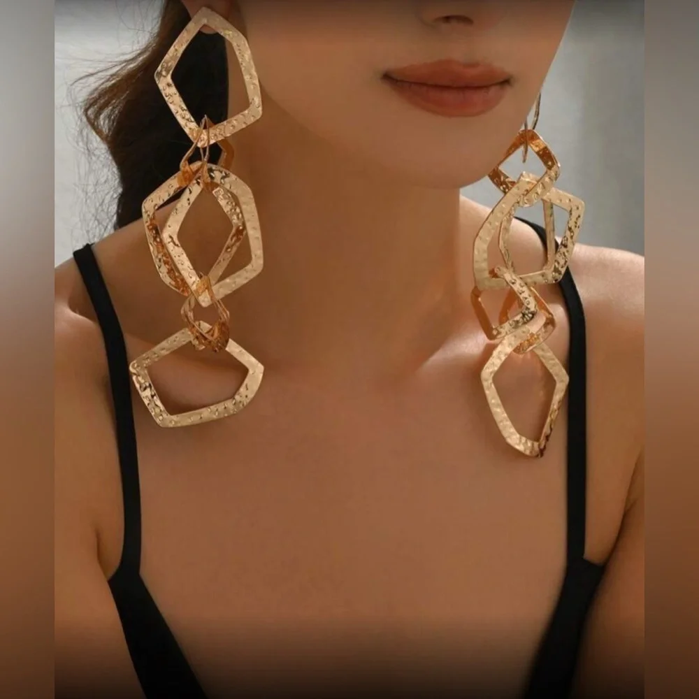 ✨NEW Elegant Gold tone Bohemian Tribal Hypoallergenic Earrings